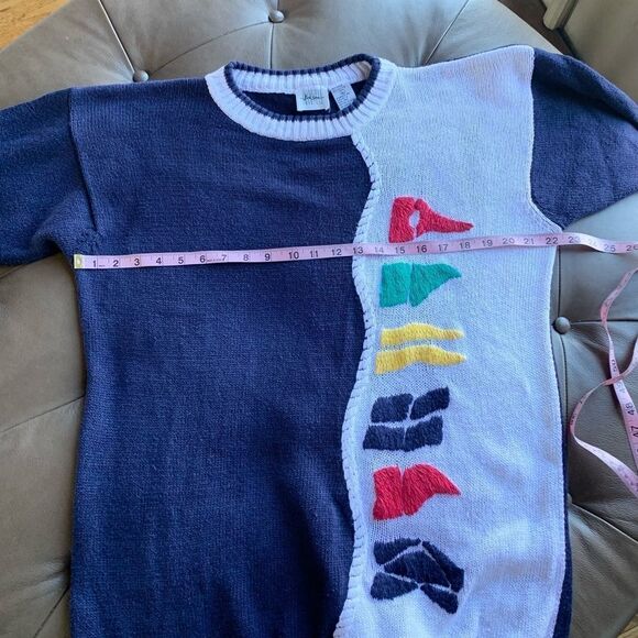 Vintage‎ Jason Maxwell Nautical Navy Sweater - Picture 6 of 12
